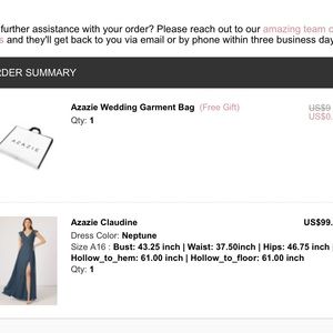 Azazie “Claudine” bridesmaid dress in Neptune